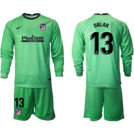 Billiga Fotbollströjor Atlético Madrid Jan Oblak 13 Målvakt Barn tröja 2020/21 M001 Långärmad